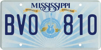 MS license plate BVO810