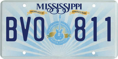 MS license plate BVO811