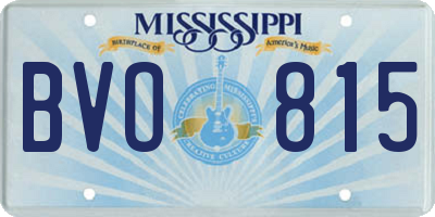 MS license plate BVO815