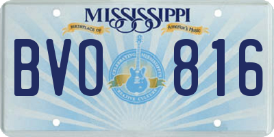 MS license plate BVO816