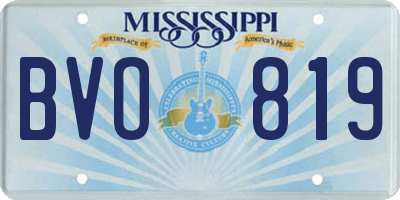 MS license plate BVO819
