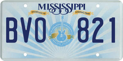 MS license plate BVO821