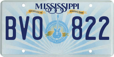 MS license plate BVO822