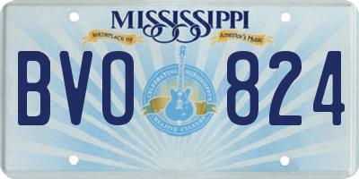 MS license plate BVO824