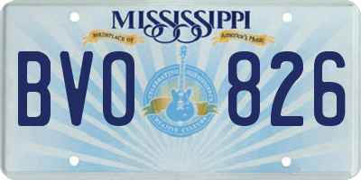 MS license plate BVO826