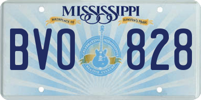 MS license plate BVO828