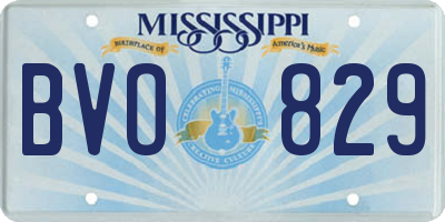 MS license plate BVO829