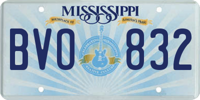 MS license plate BVO832