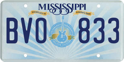 MS license plate BVO833