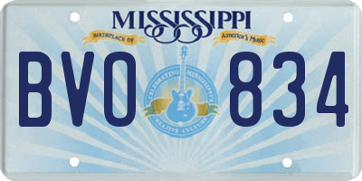MS license plate BVO834