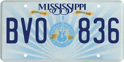 MS license plate BVO836