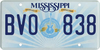 MS license plate BVO838
