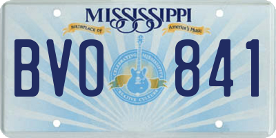 MS license plate BVO841