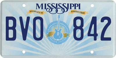 MS license plate BVO842