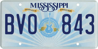 MS license plate BVO843