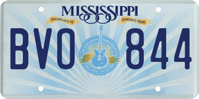 MS license plate BVO844