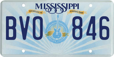 MS license plate BVO846