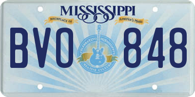 MS license plate BVO848