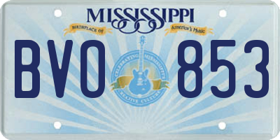MS license plate BVO853