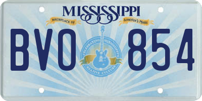 MS license plate BVO854