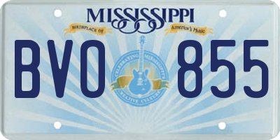 MS license plate BVO855
