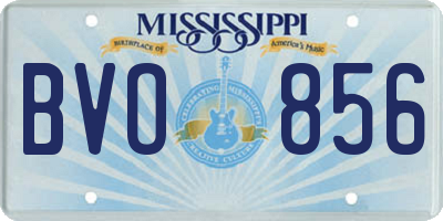 MS license plate BVO856