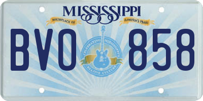 MS license plate BVO858
