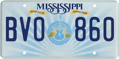 MS license plate BVO860