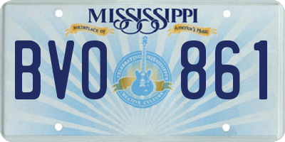 MS license plate BVO861