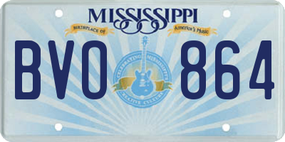 MS license plate BVO864