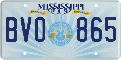 MS license plate BVO865
