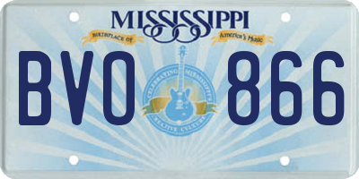 MS license plate BVO866