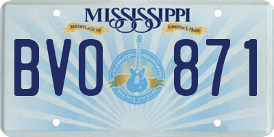 MS license plate BVO871