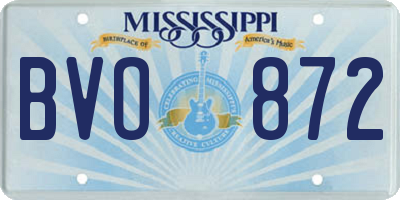 MS license plate BVO872