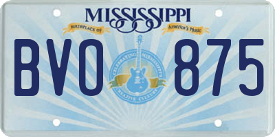 MS license plate BVO875