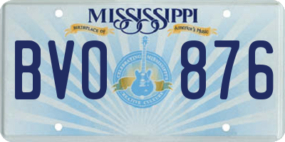 MS license plate BVO876