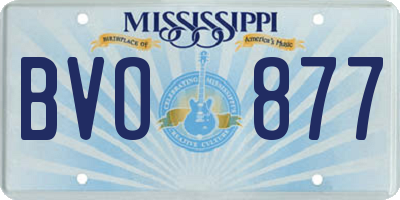 MS license plate BVO877
