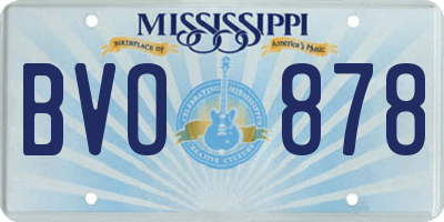 MS license plate BVO878