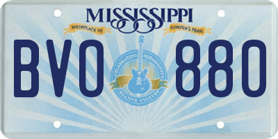MS license plate BVO880