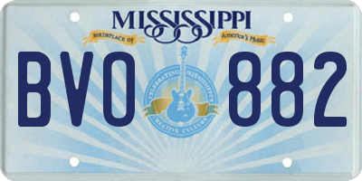 MS license plate BVO882