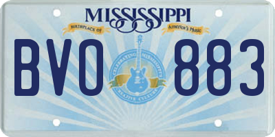 MS license plate BVO883
