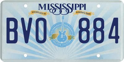 MS license plate BVO884
