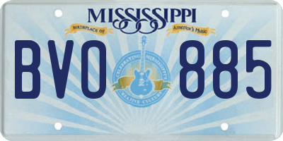 MS license plate BVO885