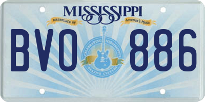 MS license plate BVO886