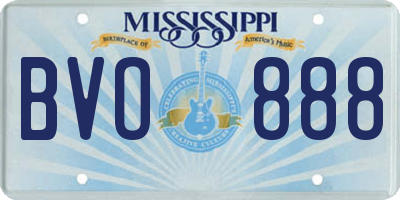 MS license plate BVO888