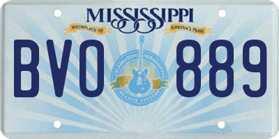 MS license plate BVO889