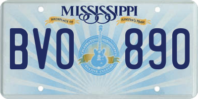 MS license plate BVO890