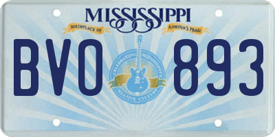 MS license plate BVO893