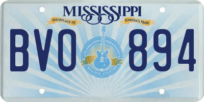 MS license plate BVO894