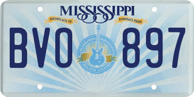 MS license plate BVO897